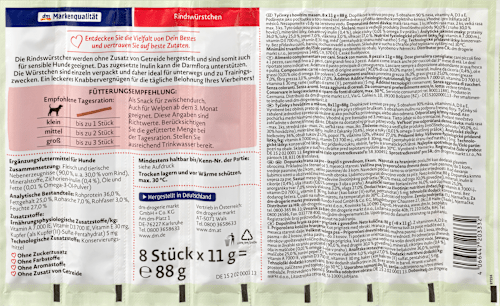 Dopunska hrana za pse – štapići s govedinom i ćuretinom DEIN BESTES