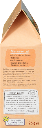 Kindersnack Butterkeks Dinkel ab 3 Jahren, demeter dmBio