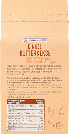 Kindersnack Butterkeks Dinkel ab 3 Jahren, demeter dmBio