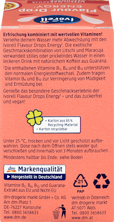 Flavour Drop Energy - Litschi-Maracuja Ivorell