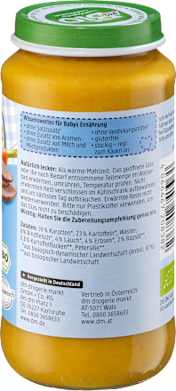 Warzywa z marchewką, ziemniakami i wołowiną, od 12. miesiąca życia dmBio