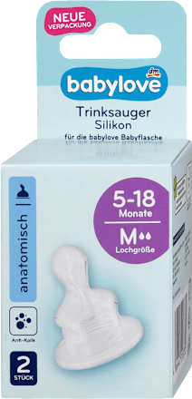 Silikonski anatomski sisač sa širokim grlom, od 5 - 18 mj., veličina M babylove