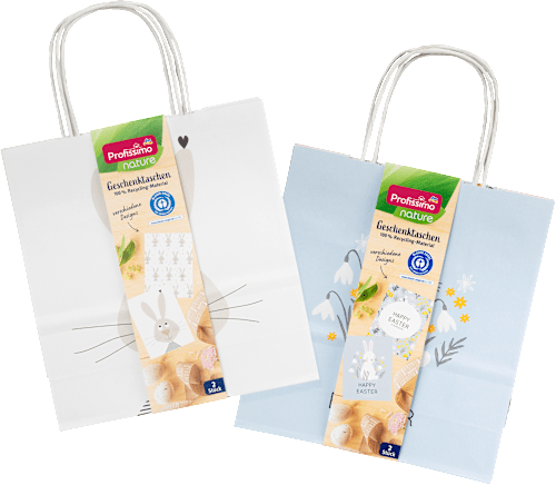 nature Geschenktaschen-Set 100 % Recycling, Größe Midi Profissimo