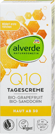 Gesichtscreme Q10 Bio-Grapefruit & Bio-Sanddorn alverde NATURKOSMETIK