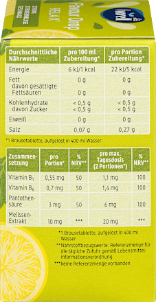 Flavour Drop Relax - Zitrone-Zitronenmelisse Ivorell