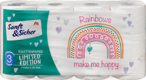 Toilettenpapier Saison 3-lagig (8x180 Blatt) Sanft&Sicher