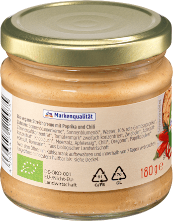 Brotaufstrich Paprika-Chili dmBio