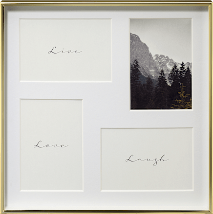 Metall Gallerie Bilderrahmen 29x29 cm Gold Paradies