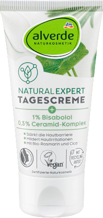 NATURAL EXPERT dnevna krema za lice - 1% bisabolol i 0,3% ceramidni kompleks alverde NATURKOSMETIK