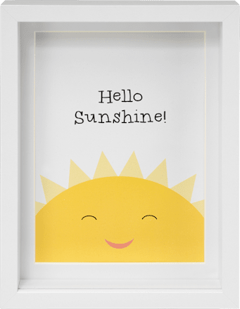 Boxbilderrahmen Kids 15x20 cm mit Passepartout 13x 8 cm Weiß Paradies