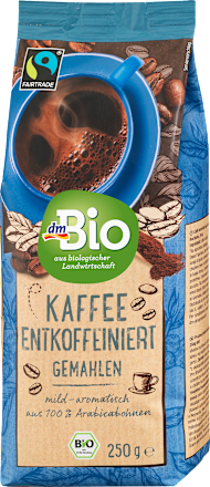 Bio koffeinmentes őrölt kávé dmBio