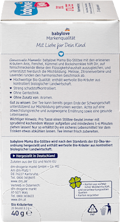 Stilltee Kräutermischung (20 Beutel) babylove Mama