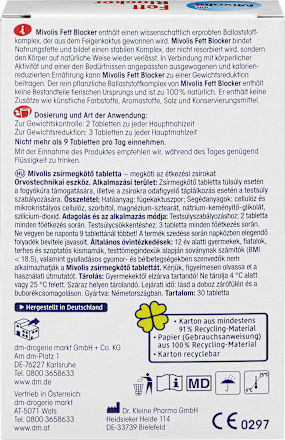 Zsírmegkötő tabletta Mivolis