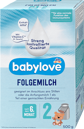 Nadaljevalno mleko za dojenčke 2, od dopolnjenega 6. meseca starosti dalje babylove