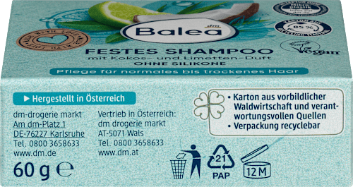 Festes Shampoo Kokos-Limette  Balea