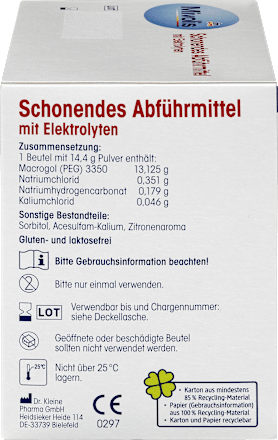 Prášok na úľavu pri zápche s elektrolytmi Mivolis