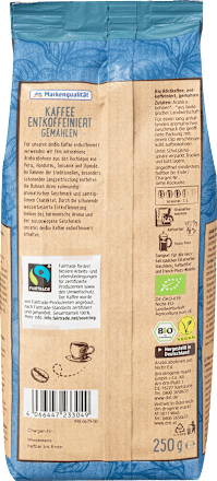 Kaffee entkoffeiniert gemahlen       dmBio
