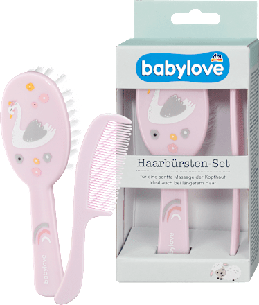 Bürstenset rosa Schwan, 2tlg babylove