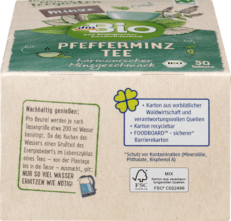 Herbatka miętowa (50x1,5g) dmBio