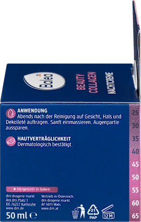 Éjszakai arckrém Beauty Collagen, peptidekkel és Acacia Collagénnel Balea