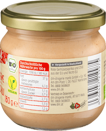 Crema spalmabile con peperoni e peperoncini piccanti dmBio