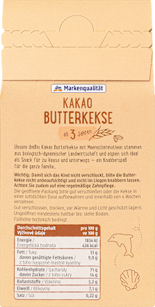 Kindersnack Kakao Butterkeks Dinkel, ab 3 Jahren dmBio