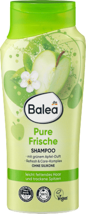 Vitalizujúci šampón na vlasy so zeleným jablkom Pure Frische Balea