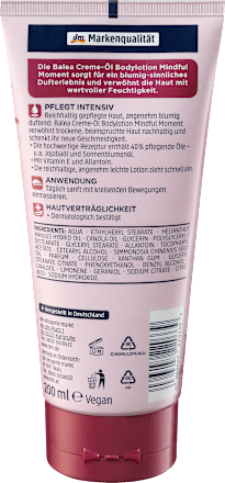 Bodylotion Creme-Öl mindful moment Balea