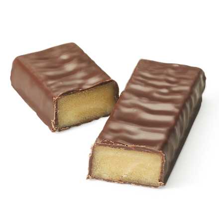 Barretta bio al cioccolato fondente con ripieno al marzapane dmBio