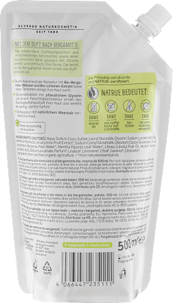 Dusche Minze Bergamotte Nachfüllbeutel alverde NATURKOSMETIK