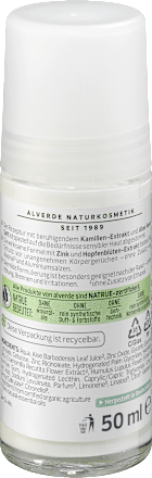 Deo Roll-on Sensitiv Aloe Vera alverde NATURKOSMETIK