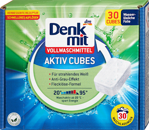Vollwaschmittel Cubes Aktiv Denkmit