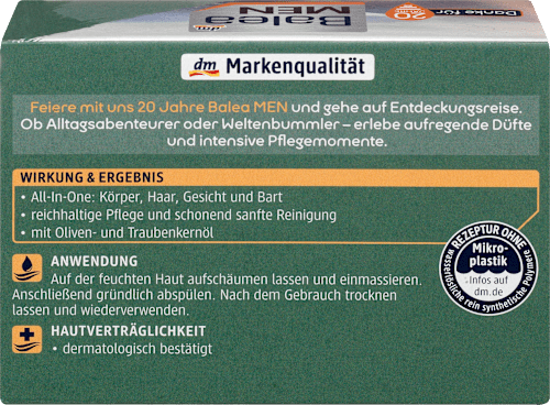 Feste Dusche All-in-One Balea MEN