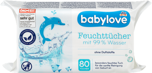 Feuchttücher mit 99 % Wasser (6x80 St)  babylove