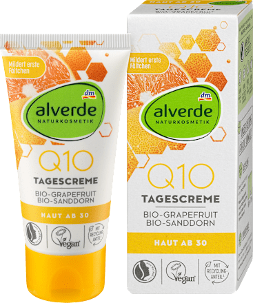 Dnevna krema s koencimom Q10 iz bio grenivke in bio rakitovca alverde NATURKOSMETIK