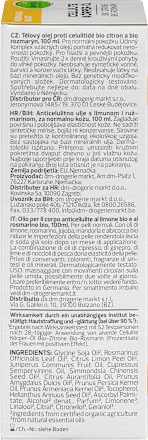 tělový olej proti celulitidě bio citron a bio rozmarýn alverde NATURKOSMETIK