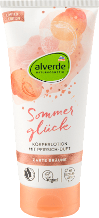 Sommerglück Körperlotion mit Pfirsich-Duft alverde NATURKOSMETIK
