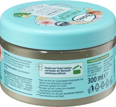 Oljni piling natural beauty z bio mandljevim oljem in s soljo Mrtvega morja Balea