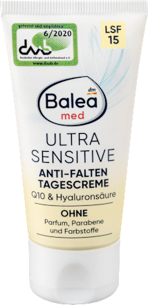 Denný pleťový krém proti vráskam Ultra Sensitive s OF15 Balea med