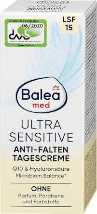 Denný pleťový krém proti vráskam Ultra Sensitive s OF15 Balea med