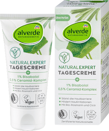 NATURAL EXPERT dnevna krema za lice - 1% bisabolol i 0,3% ceramidni kompleks alverde NATURKOSMETIK