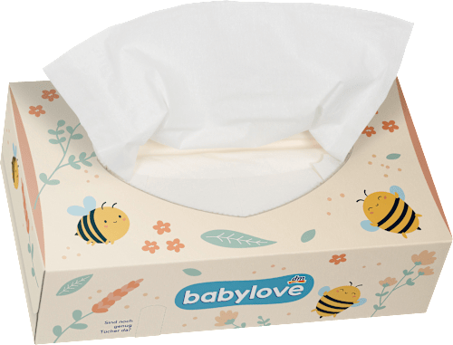 Babypflegetücher trocken 3-lagig sortiert babylove