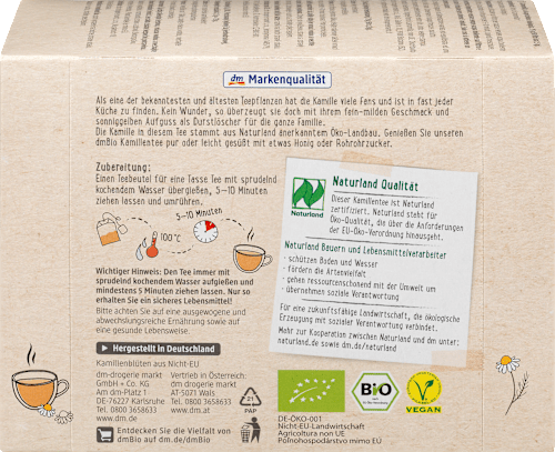 Herbata rumiankowa (50x1,5g) dmBio