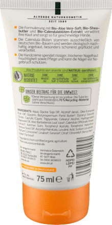 krém na ruce bio měsíček & bio aloe vera  alverde NATURKOSMETIK