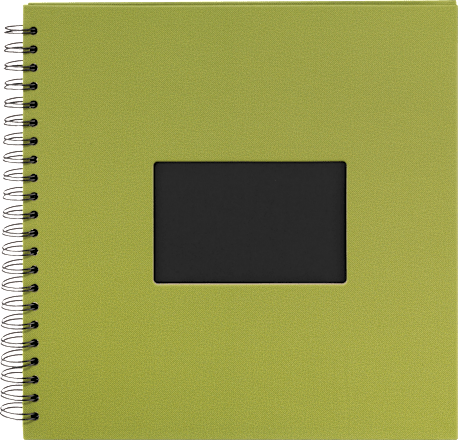 Fotoalbum Profi 30x30 cm,&nbsp;Grün mit&nbsp;schwarzen Innenseiten Paradies