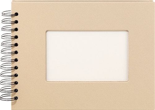 Fotoalbum Profi 23x18 cm,&nbsp;Beige mit&nbsp;weißen Innenseiten Paradies