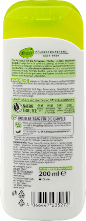 Shampoo Kraft & Stärke alverde NATURKOSMETIK