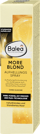 Sprej za posvetlitev naravnih in barvanih svetlih las MORE BLOND  Balea PROFESSIONAL