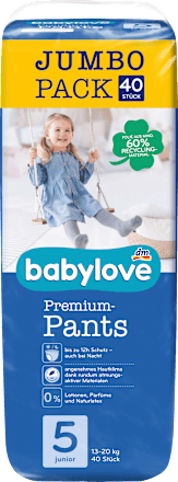 Pieluchomajtki Premium, rozm. 5, Junior, 13-20 kg, Jumbo Pack babylove