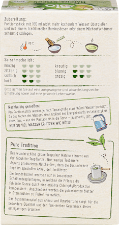 Grüner Tee Matcha Sticks (10 Sticks) dmBio